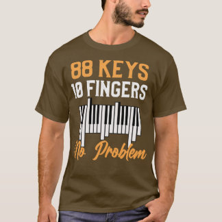 Funny Piano 88 Ivory Keys Player Pianist Musician  T-Shirt