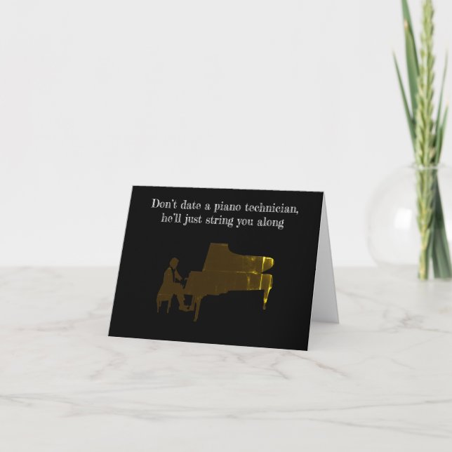 Funny Piano Joke Birthday Card (Front)