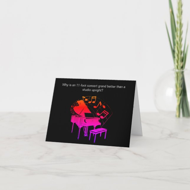 Funny Piano Joke Birthday Card (Front)