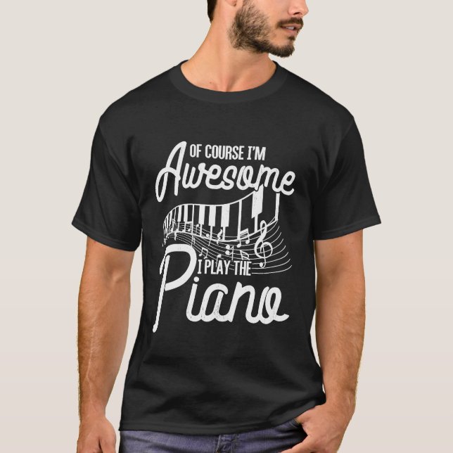 Funny Piano Keyboard Classical Music Pianist Gift  T-Shirt (Front)