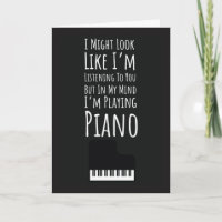 Funny Piano Lovers Cards Pianist Keyboard Musician