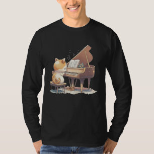 Funny Piano Music Cat Men Women Kids Cat Piano Lov T-Shirt
