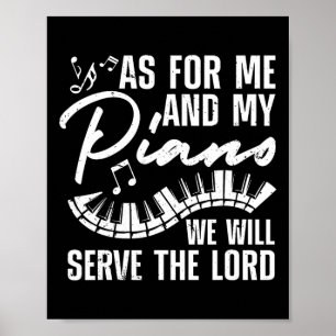 Funny Piano Player Art For Men Women Pianist Piano Poster