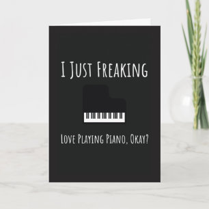 Funny Piano Player Cards Pianist Musician Keyboard