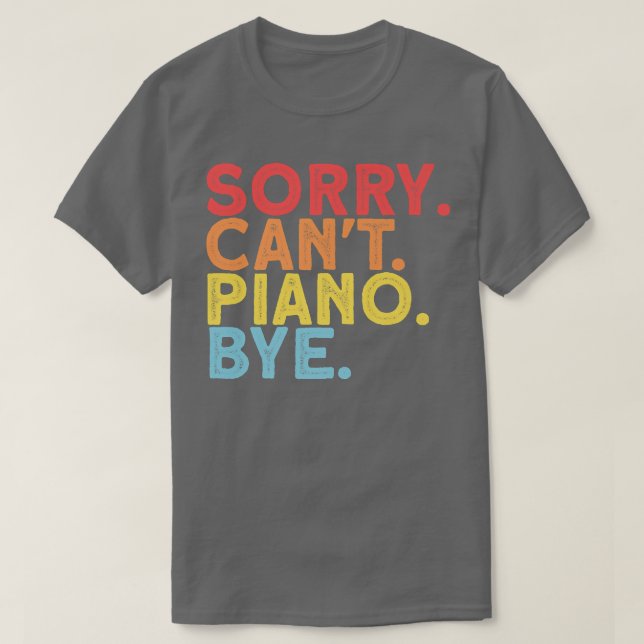 Funny Piano Player Music Lover Retro Pianist Premi T-Shirt (Design Front)