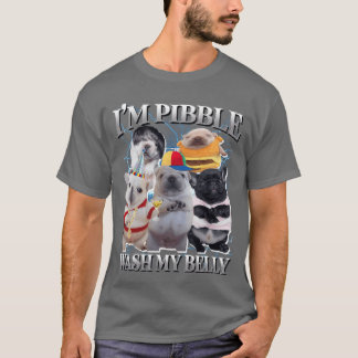 Funny Pibble Dog Meme Brainrot Wash My Belly T-Shirt