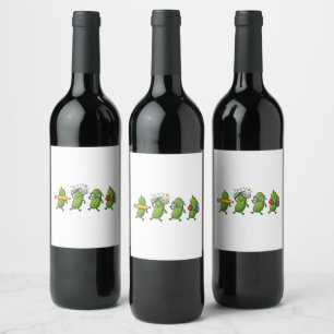 Funny Pickle Back to School Teacher Student Women Wine Label