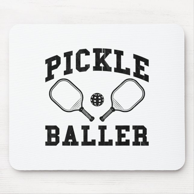 Funny pickle baller quote paddleball pickleball mouse pad (Front)