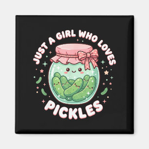 Funny pickle costume a girl who loves pickles magnet