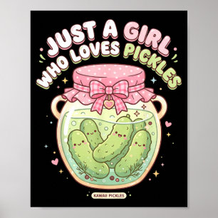 Funny pickle costume a girl who loves pickles  poster