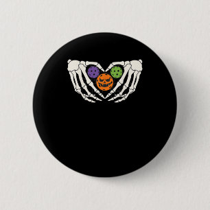 Funny Pickle Halloween Skeleton Hands Heart Pumpki 6 Cm Round Badge