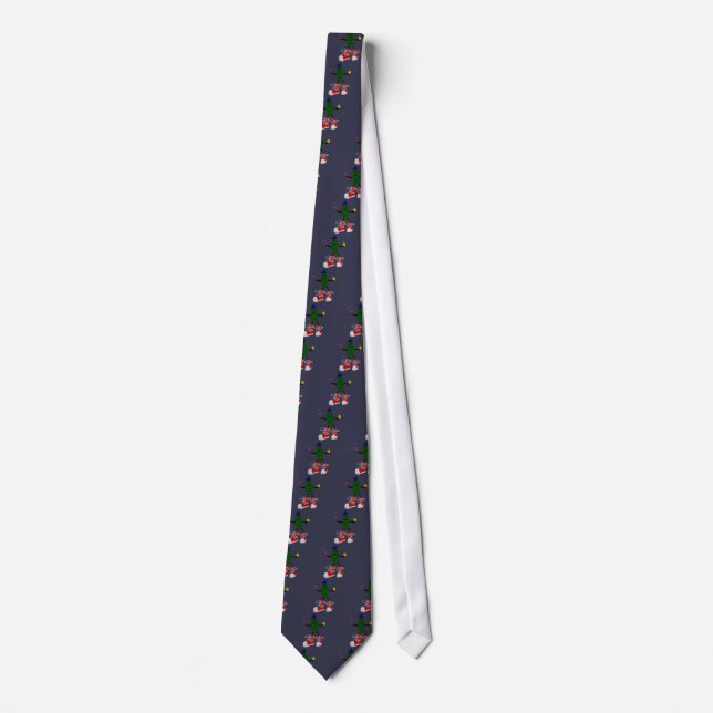 Funny Pickle Holding Pickleball and Paddle Tie (Front)