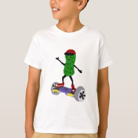 Funny Pickle is on Motorised Skateboard