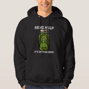 Funny Pickle Jar Scary Pickle Slices Cucumber Slic Hoodie