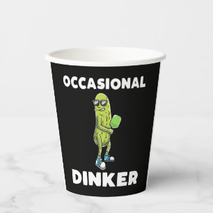 Funny Pickle Lovers Dill Pickleball Player         Paper Cups