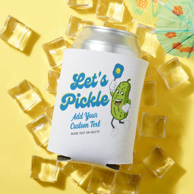 Funny Pickle Playing Pickleball Birthday Party Can Cooler (In Situ Summer)