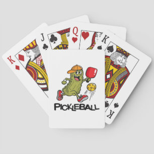 Funny Pickle Playing Pickleball  Cards
