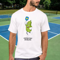 Funny Pickle Playing Pickleball Custom Text
