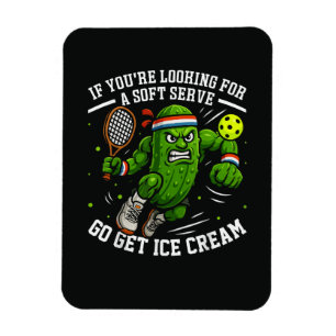 Funny Pickle Playing Pickleball Magnet