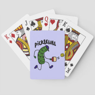 Funny Pickle Playing Pickleball Playing Cards