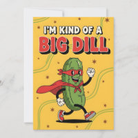Funny Pickle Pun I’m Kind Of A Big Dill Cartoon