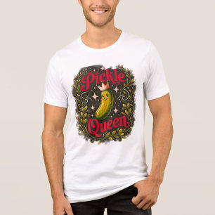 Funny Pickle Queen Men's T-Shirt - Quirky Foodie H Tri-Blend Shirt