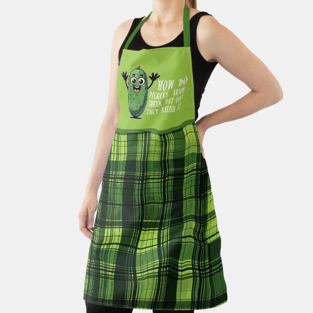 Funny pickle relish word art pun  apron (Insitu)