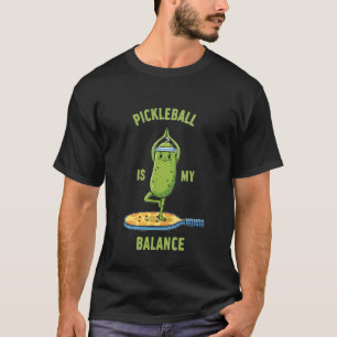 Funny Pickle Yoga Tee Pickleball is My Balance Gr