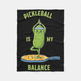 Funny Pickle Yoga Tee Picklell Is My Lance Graphic Fleece Blanket