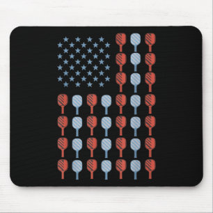 Funny Pickleball American Flag Usa Men Women 4th O Mouse Pad