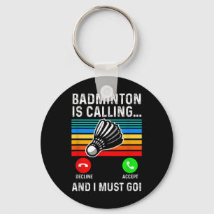 Funny Pickleball Badminton Shuttle Key Ring
