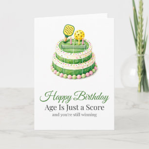 Funny Pickleball Birthday Card Age Is Just a Score