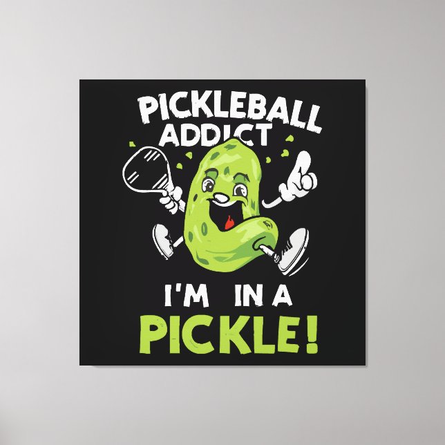 Funny-Pickleball Canvas Print (Front)