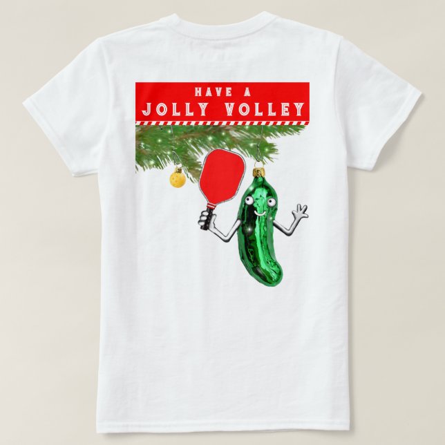 Funny Pickleball Christmas T-Shirt (Design Back)