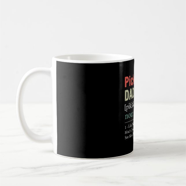 Funny Pickleball Dad Definition Father s Day Coffee Mug (Left)