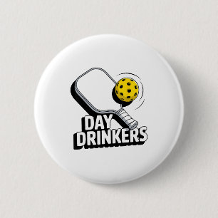 Funny pickleball doubles partner for day dinkers 6 cm round badge