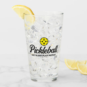 Funny pickleball drink glass gift for mum or dad