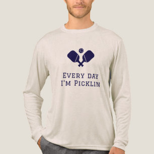 Funny Pickleball Every Day long sleeve Tri-Blend Shirt
