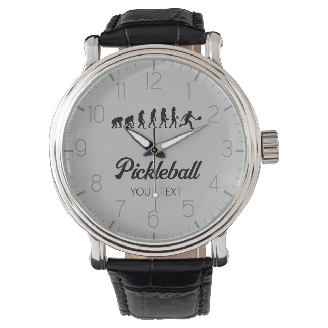 Funny Pickleball Evolution Personalised Watch (Front)