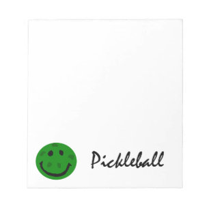 Funny Pickleball Green Face Notepad