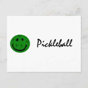 Funny Pickleball Green Face Postcard