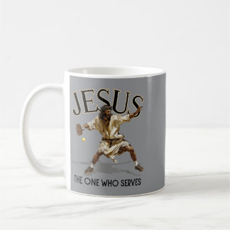 Funny Pickleball Jesus The One Who Serves Coffee Mug