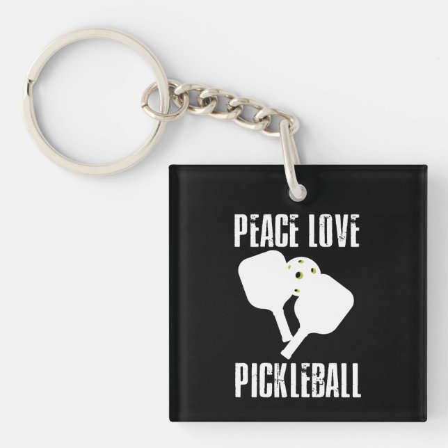 Funny Pickleball  Key Ring (Front)