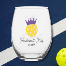 Funny Pickleball King Personalised Monogram
