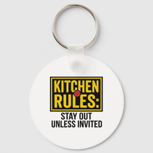 Funny Pickleball Kitchen Rules Key Ring