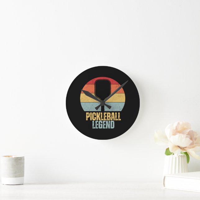 Funny Pickleball Legend Round Clock (Home)