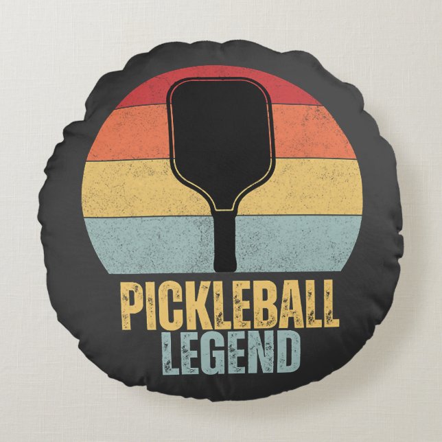 Funny Pickleball Legend Round Cushion (Front)