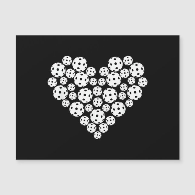 Funny Pickleball Love Heart Shape Valentine (Front)