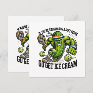 Funny Pickleball Lover Pun with a Pickle Playing