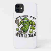 Funny Pickleball Lover Pun with a Pickle Playing